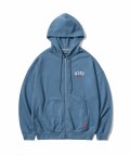 BASIC LOGO HOOD ZIPUP [ASH BLUE]