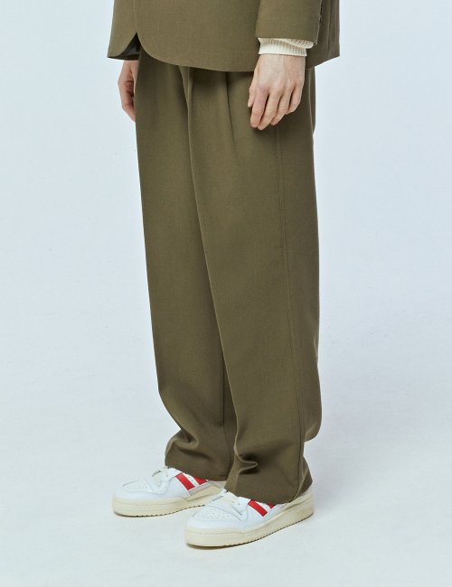 모아(MOAA) 베이직 투턱 와이드 슬랙스 (KHAKI BEIGE) - 42,500 | 무신사 스토어
