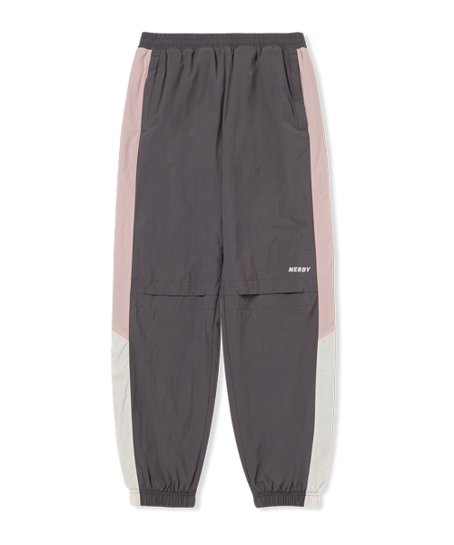 MUSINSA | NERDY Color Block Woven Trousers Pink