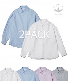 [2-PACK] 오버핏 옥스포드 셔츠_4 COLOR
