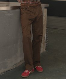 P1004 San Marino 80s boot-cut chino pants_Red brown