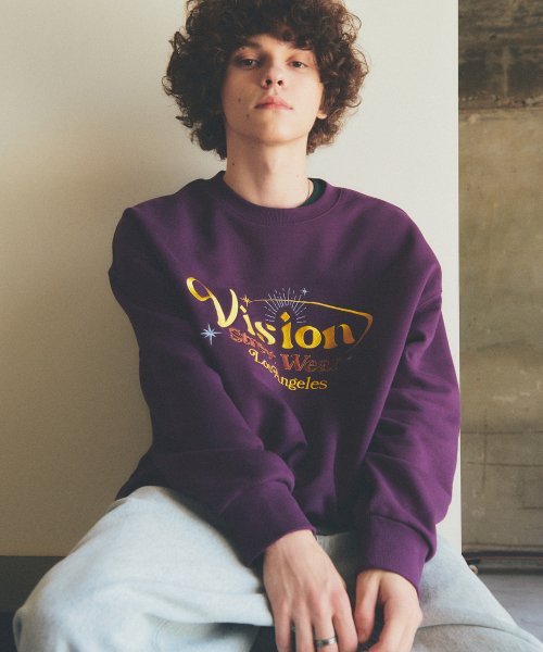 VSW Shine Logo Crewneck Dark Purple