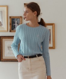 ROLA CABLE KNIT LIGHT BLUE