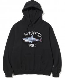 Shark Infested Waters Pullover Hood - Black
