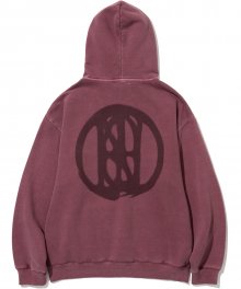 Pigment Wet Logo Pullover Hood - Red