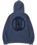 낫포너드(NOT4NERD) Pigment Wet Logo Pullover Hood - Blue
