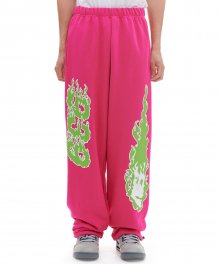 BURNING SWEAT PANTS (CHERRY PINK)