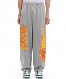 BURNING SWEAT PANTS (GRAY)