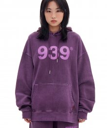 939 LOGO DYED HOOD (PURPLE)