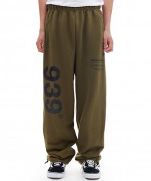 939 LOGO SWEAT PANTS (OLIVE)