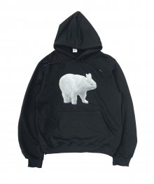 TCM piggy polar rabbit hoodie (black)