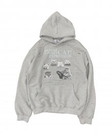 TCM punky cat hoodie (grey)