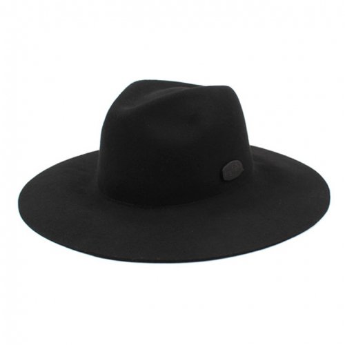 유니버셜 케미스트리 Black Metal Wool Long Fedora BK 울페도라
