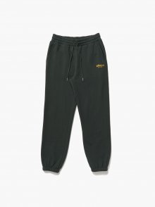 Basic small logo color sweatpants_Dark green