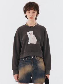 Kitten Pigment Sweatshirt (charcoal)