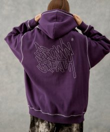 STITCH TAG HOODIE - PURPLE