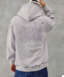 STITCH TAG HOODIE - GREY