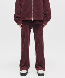 BRIC CHECK PATTERN PANTS BURGUNDY