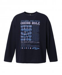 CHESS RULE KNIT SLEEVE NAVY