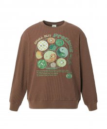 PRECIOUS BUTTON KNIT MTM BROWN