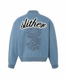 APPLIQUE STADIUM JUMPER BLUE