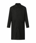 TAILORED BUTTON MAC COAT BLACK