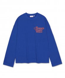 SIGNATURE LOGO L.S TEE BLUE (AM2CFUT551A)