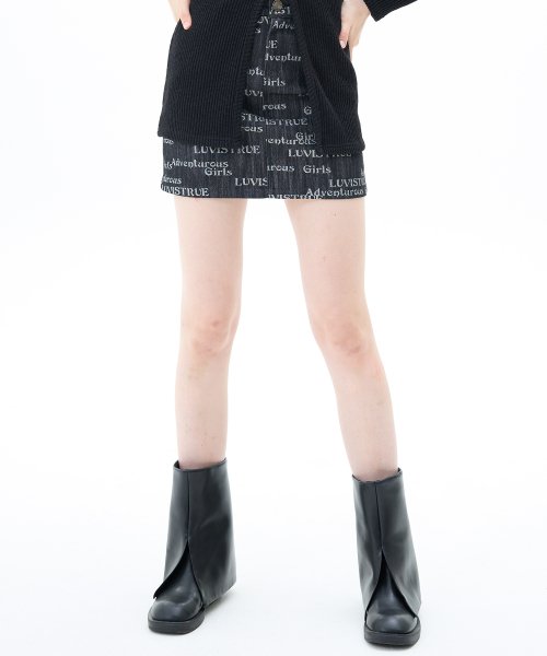 ☆人気☆【LUV IS TRUE】☆MZ ADVENTUROUS GLITTER SKIR.T☆ LUV IS TRUE]☆MZ ADVENTUROUS GLITTER SKIRT