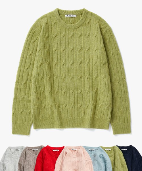 MUSINSA | スアレ Cable Crewneck Knit Sweater - 7 COLOR
