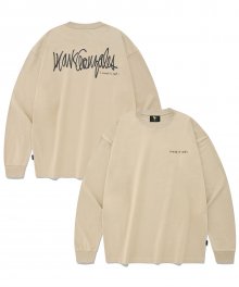 SMALL SIGN LOGO LONG SLEEVE BEIGE
