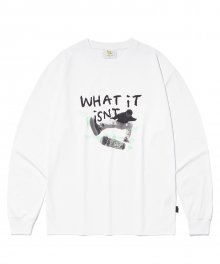 BOARDER PHOTO GRAPHIC LONG SLEEVE WHITE