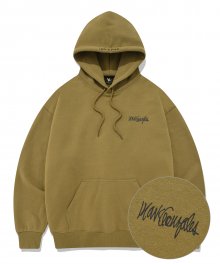 SMALL SIGN LOGO HOOD OLIVE