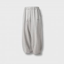 Arch Logo Sweat Loose Jogger Pants - Melange Grey