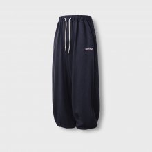 Arch Logo Sweat Loose Jogger Pants - Navy