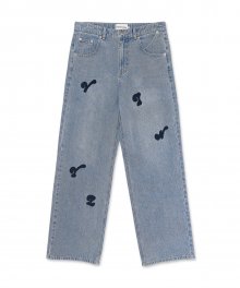 EMBROIDERY REGULAR JEANS BLUE