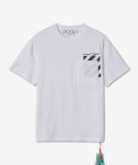오프 화이트(Off White) 디아그 프린트 반소매 티셔츠 - 화이트 / OWAA102C99JER0010110