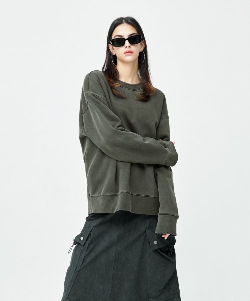 22FW01AW060 Roco пигментный двусторонний свитшот (Dark Grey)