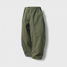 Round Rib Fatigue Balloon Pants - Khaki