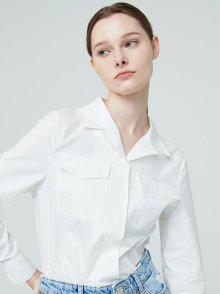 Cotton Two Pocket Blouse - Ivory