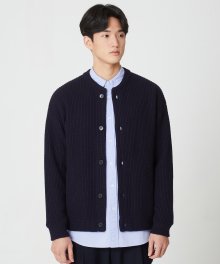 울 점퍼 가디건 DARK NAVY