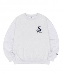 Flocking Symbol Logo Sweatshirt White Melange