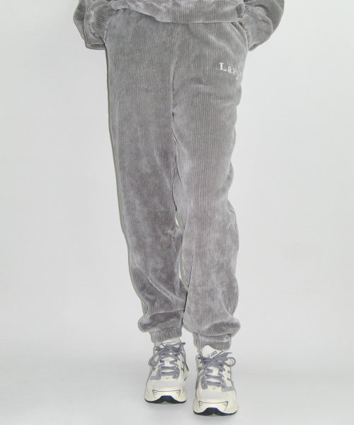 Вельветовые джоггеры Lazy, Grey