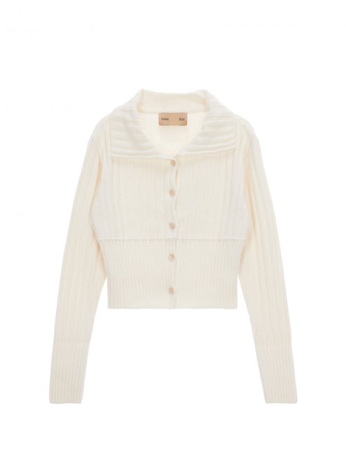 MUSINSA | MATIN KIM SEMI CROP KNIT CARDIGAN IN IVORY