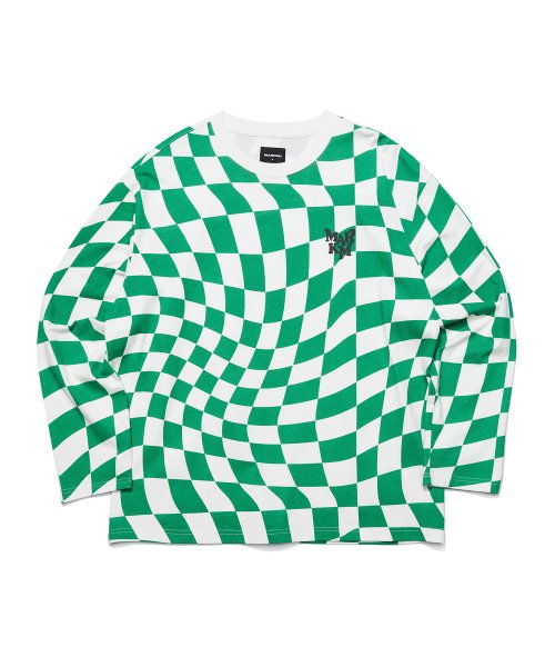 green long sleeve striped shirt