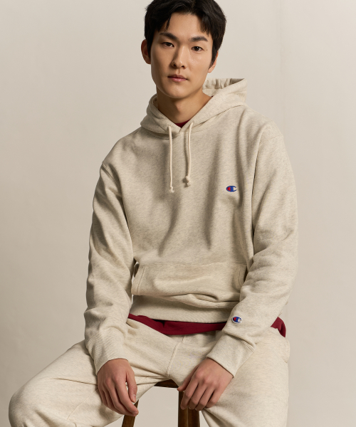 C로고 후드 티셔츠 Cream