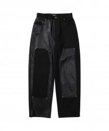 Twofold Vegan Leather Pants [BLACK]