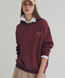 [22FW clove] Club Sweatshirt (Burgundy)