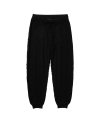 Twisted Cable Knit Pants [BLACK]