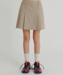 [22FW clove] Wool Pleated Skirt (Beige)