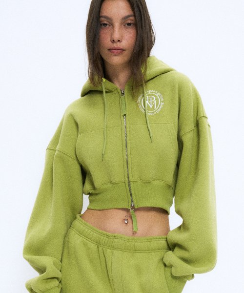 Кроп-худи с классическим логотипом_Light Green